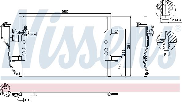 Nissens 94588 - Condensador, aire acondicionado parts5.com