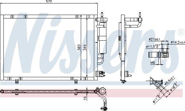 Nissens 940277 - Condensador, aire acondicionado parts5.com