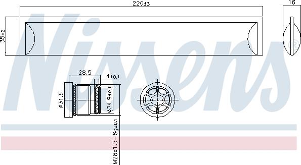 Nissens 95554 - Szárító, klímaberendezés parts5.com