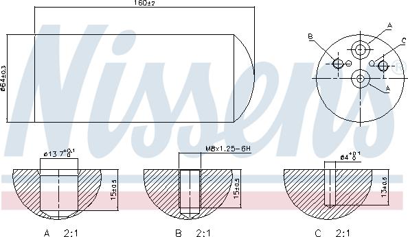 Nissens 95172 - Filtro deshidratante, aire acondicionado parts5.com