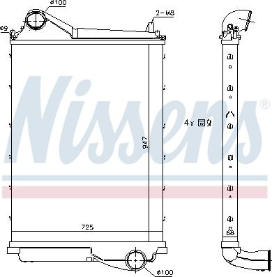 Nissens 961185 - Radiador de aire de admisión parts5.com