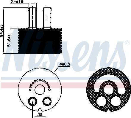 Nissens 90935 - Масляный радиатор, двигательное масло parts5.com