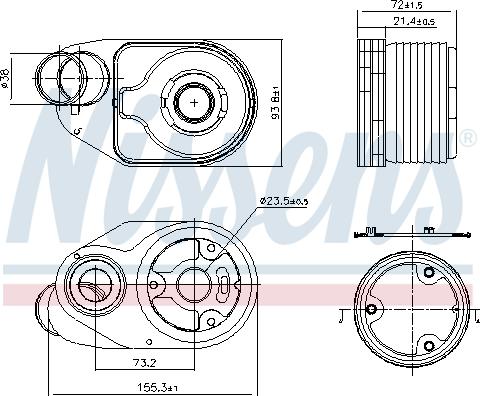 Nissens 90932 - Маслен радиатор, двигателно масло parts5.com