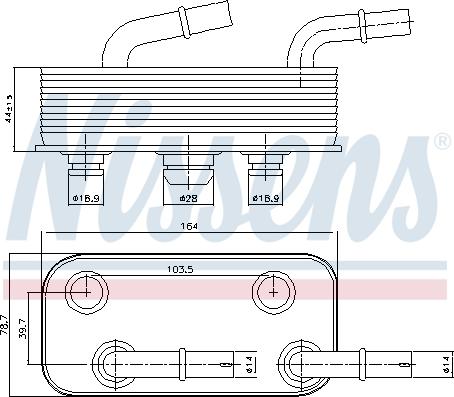 Nissens 90657 - Radiador de aceite, transmisión automática parts5.com