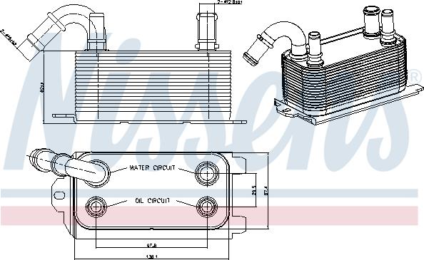 Nissens 90661 - Radiator racire ulei, cutie de viteze automata parts5.com