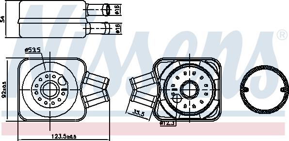 Nissens 90607 - Ψυγείο λαδιού, λάδι κινητήρα parts5.com