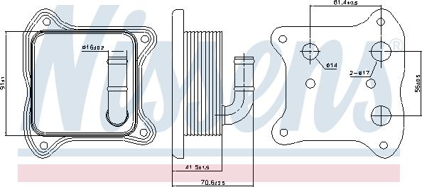 Nissens 90680 - Radiador de aceite, aceite motor parts5.com