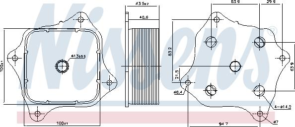 Nissens 91421 - Ölkühler, Motoröl parts5.com