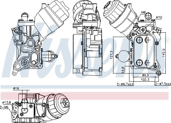 Nissens 91355 - Chladič motorového oleja parts5.com