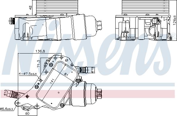 Nissens 91339 - Масляный радиатор, двигательное масло parts5.com