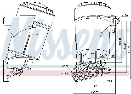 Nissens 91338 - Olejový chladič, motorový olej parts5.com