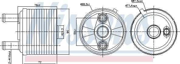 Nissens 91267 - Oil Cooler, automatic transmission parts5.com