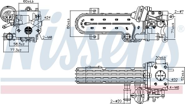 Nissens 989413 - Elemento enfriador, reciclaje gases escape parts5.com