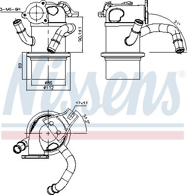 Nissens 989315 - Elemento enfriador, reciclaje gases escape parts5.com