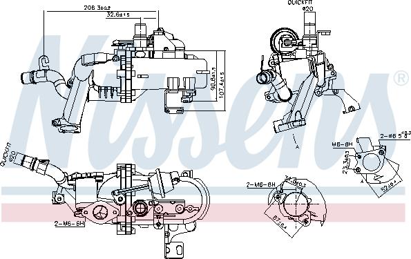 Nissens 989285 - Cooler, exhaust gas recirculation parts5.com