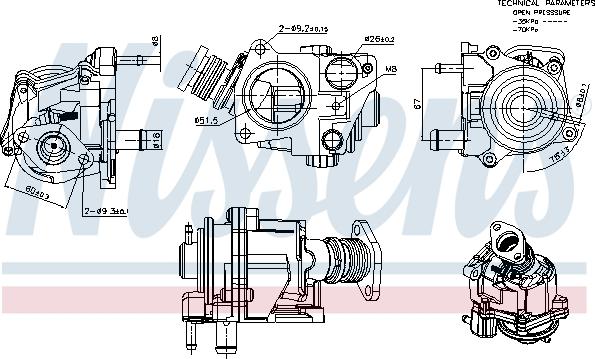 Nissens 98424 - EGR-klapp parts5.com