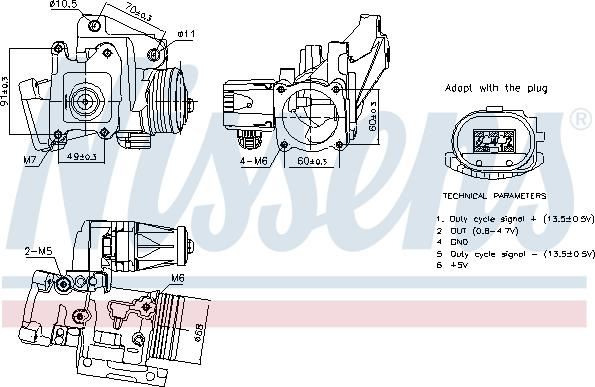 Nissens 98387 - Supapa EGR parts5.com