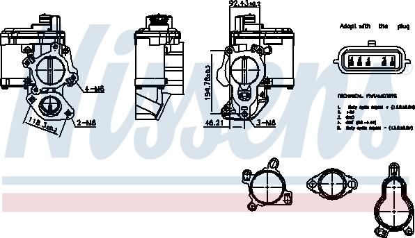 Nissens 98265 - Ventil za recirkulaciju parts5.com