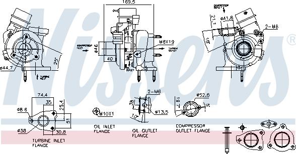 Nissens 93419 - Турбина, принудително пълнене с въздух parts5.com