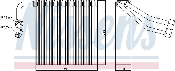 Nissens 92195 - Испаритель, кондиционер parts5.com