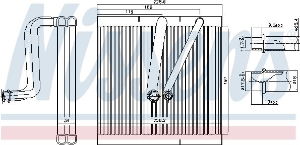 Nissens 92321 - Izparilnik, klimatska naprava parts5.com