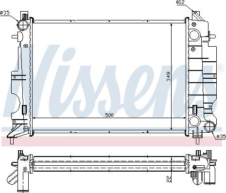 Nissens 64038A - Radiator, racire motor parts5.com