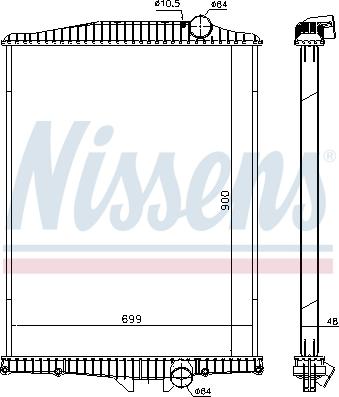 Nissens 654630 - Radiator, engine cooling parts5.com