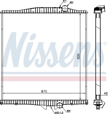 Nissens 654620 - Radiador, refrigeración del motor parts5.com