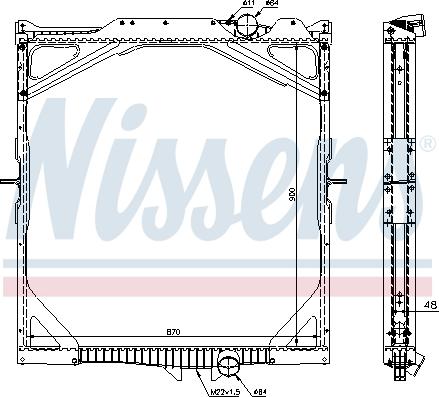 Nissens 65462A - Radiateur, refroidissement du moteur parts5.com