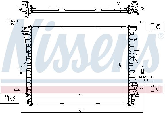 Nissens 65276A - Radiator, racire motor parts5.com