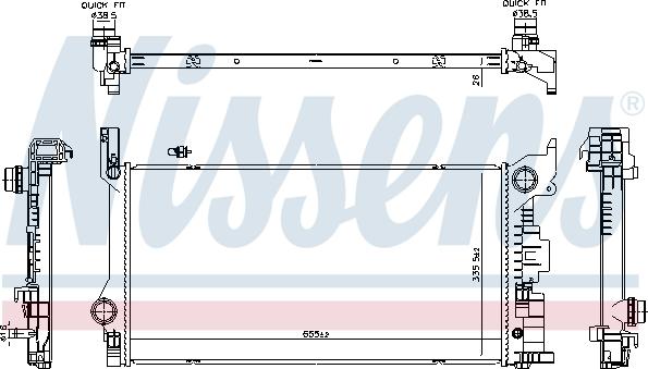 Nissens 606565 - Hladnjak, hlađenje motora parts5.com