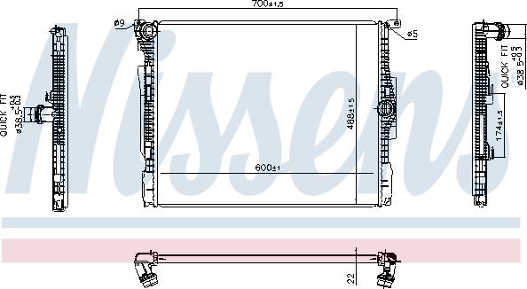 Nissens 606513 - Radiator, racire motor parts5.com