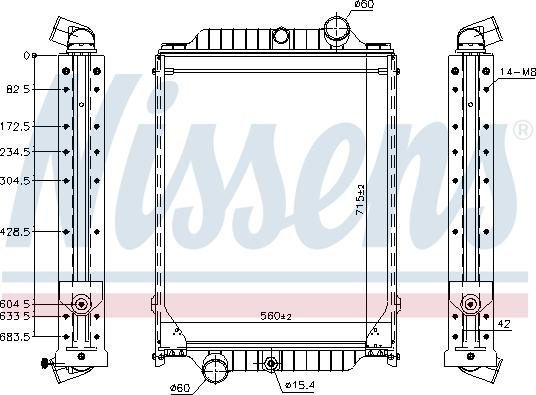 Nissens 606366 - Радиатор, охлаждение двигателя parts5.com