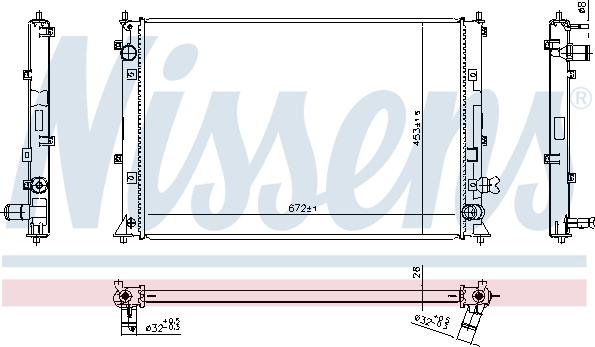 Nissens 606297 - Jäähdytin,moottorin jäähdytys parts5.com