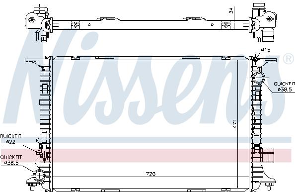 Nissens 60326 - Ψυγείο, ψύξη κινητήρα parts5.com