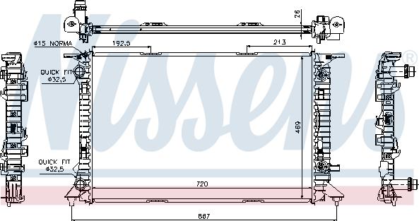 Nissens 60321 - Radiator, racire motor parts5.com