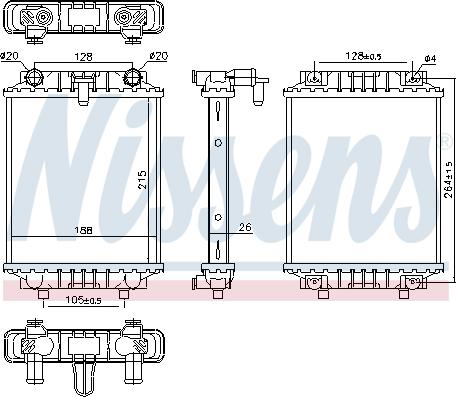 Nissens 60372 - Radiador, refrigeración del motor parts5.com