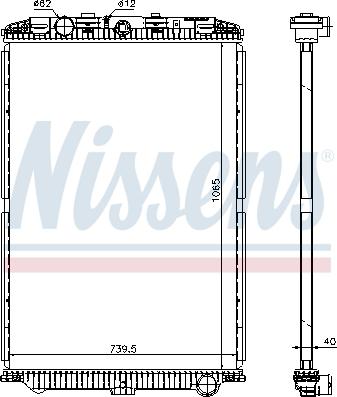 Nissens 614470 - Radiator, racire motor parts5.com