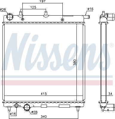 Nissens 61279 - Radiador, refrigeración del motor parts5.com