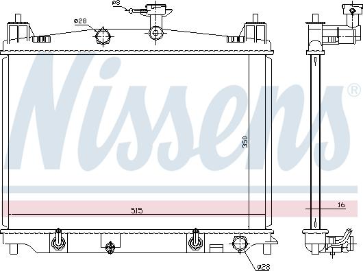 Nissens 68538 - Radiador, refrigeración del motor parts5.com