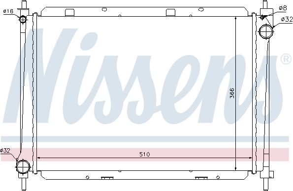 Nissens 68722 - Radiator, engine cooling parts5.com