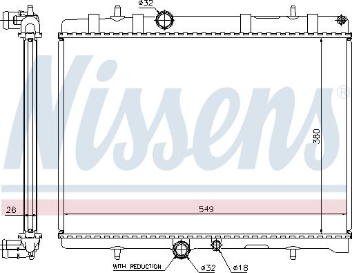 Nissens 63607A - Radiator, racire motor parts5.com