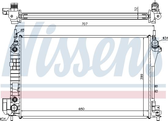 Nissens 63023A - Radiator, racire motor parts5.com