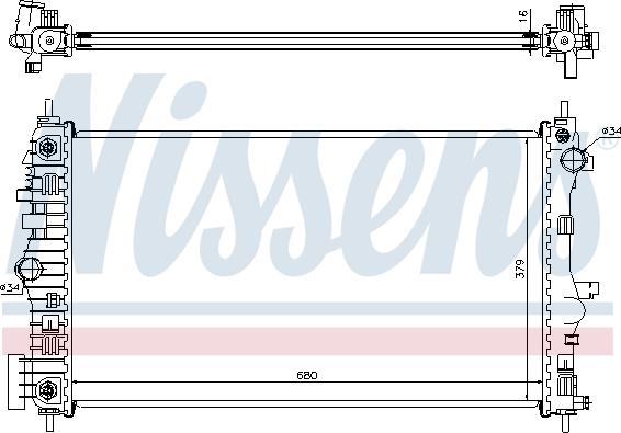 Nissens 630713 - Radiador, refrigeración del motor parts5.com