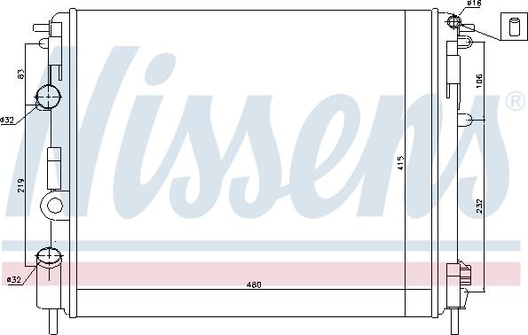 Nissens 638081 - Radiateur, refroidissement du moteur parts5.com