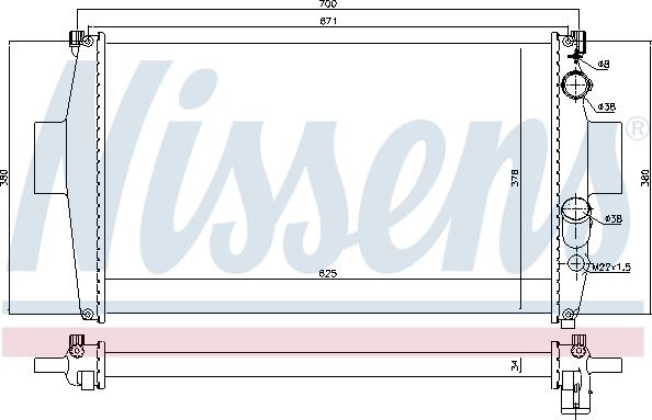 Nissens 63328 - Radiaator,mootorijahutus parts5.com