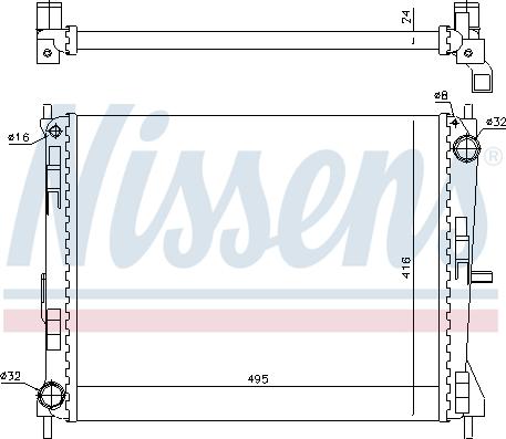 Nissens 637605 - Radiator, engine cooling parts5.com