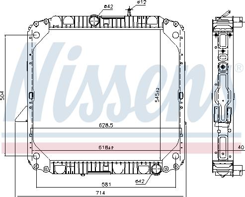 Nissens 62563 - Radiador, refrigeración del motor parts5.com