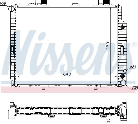 Nissens 62608A - Radiator, engine cooling parts5.com