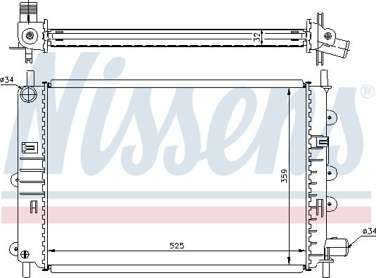 Nissens 62164A - Radiator, racire motor parts5.com